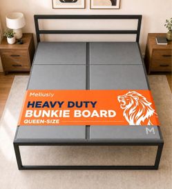 Heavy Duty Bunkie Board Queen Size (60x80) - Under Bed Support Non-Slip Breathable Support – Ultra-Low 0.4" Profile, Noise-Free, Silicone Grip, Anti-S