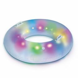 Bluescape 40” Light-Up Pool Tube Inflatable Float with Multicolor Changing LED Lights