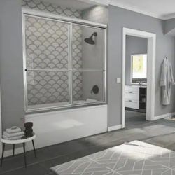 Shower Door Corrediza Cromada
