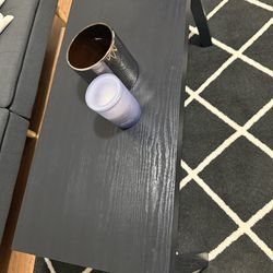 Black table 17.5"H x 39"W x 19"D