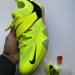 Nike Pole Vault Jumping Track Spikes PV Elite Volt Yellow Men's Size 11.5 New