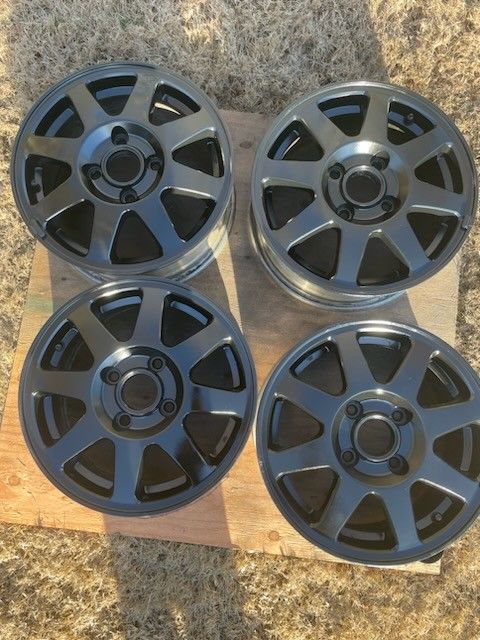 15 inch 4x100 honda rims wheels black

