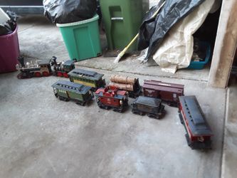 Train Decanters (9) Jim Beam Collectors Wheel Series Set, obo