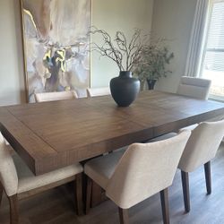 Brown Solid Wood Dinning Table 