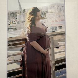 Dusty Purple Maternity Shoot Dress