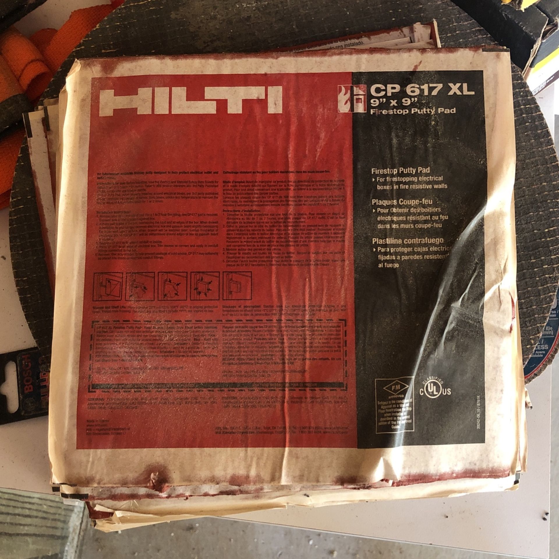 Hilti CP 617 XL Fire stop Putty Pad