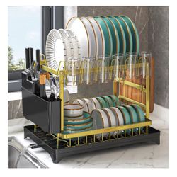 Dish Drying Rack Gold