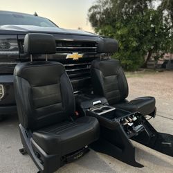 14-18 GMC Sierra Denali Leather Seats With Center Console