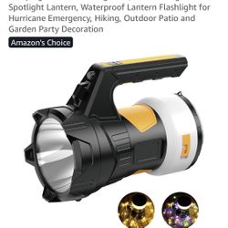 Rechargeable Flashlight With RGB Light Strand And Battery bank Function, New