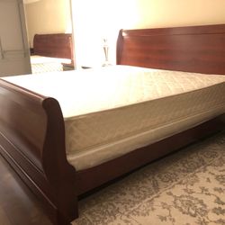 California king size  bed, bed + mattress, bed box, total $380  It Is Almost Brand New !Because Moving !