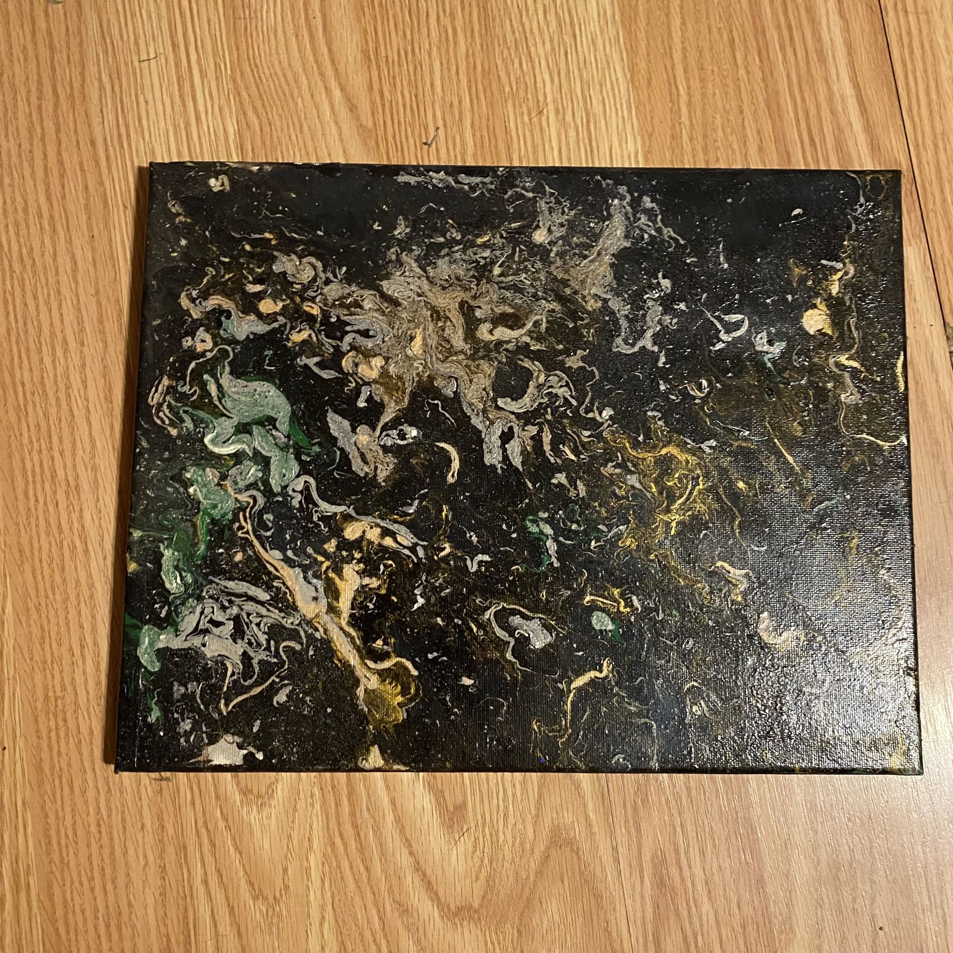 Handmade Marble Canvas Painting 11x14