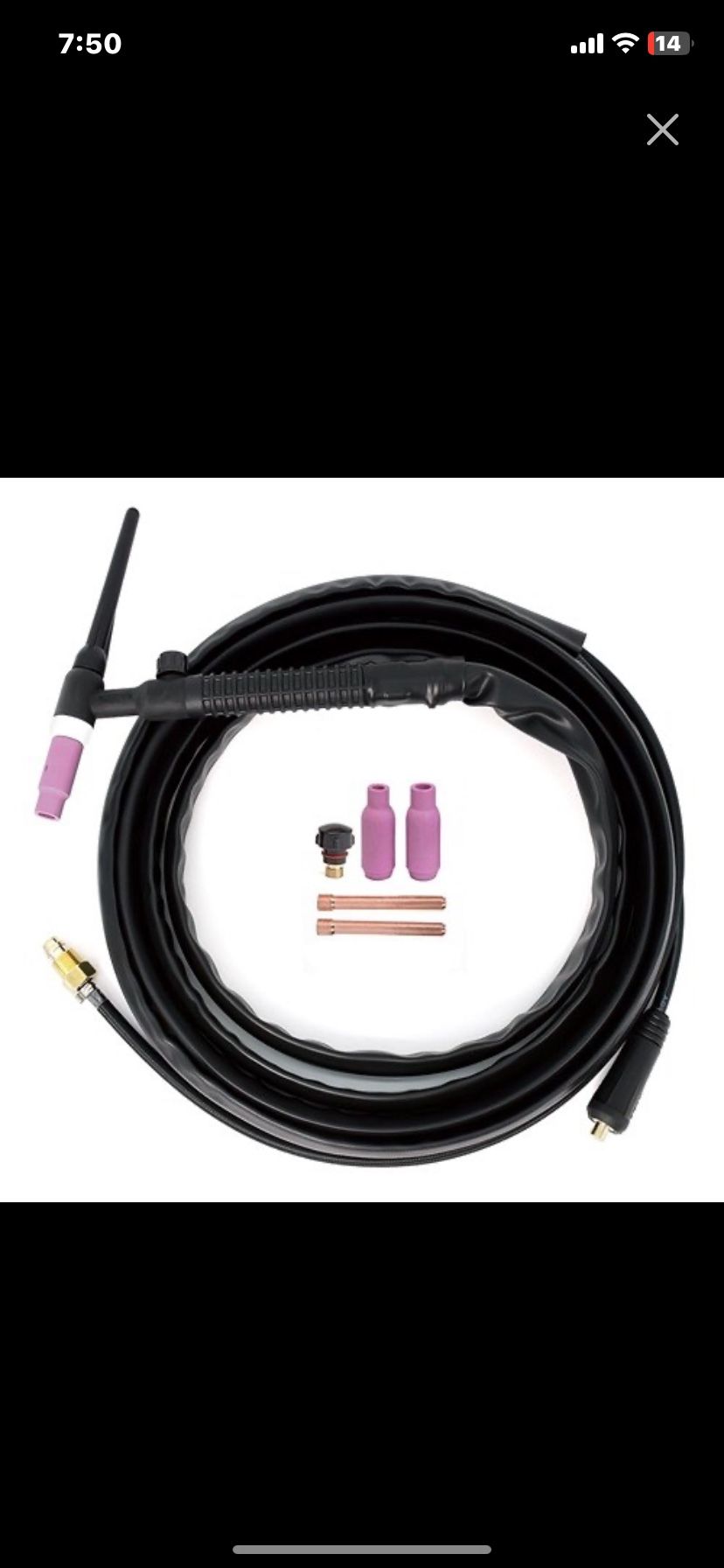 HITBOX TIG Welding Torch WP26V 4M Welder Torch 140A 150-Amp Air Cooled SR-26V T