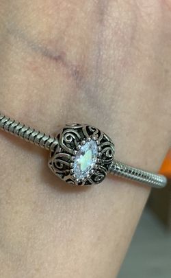 925 Sterling silver beautiful design April Birthstone Charm