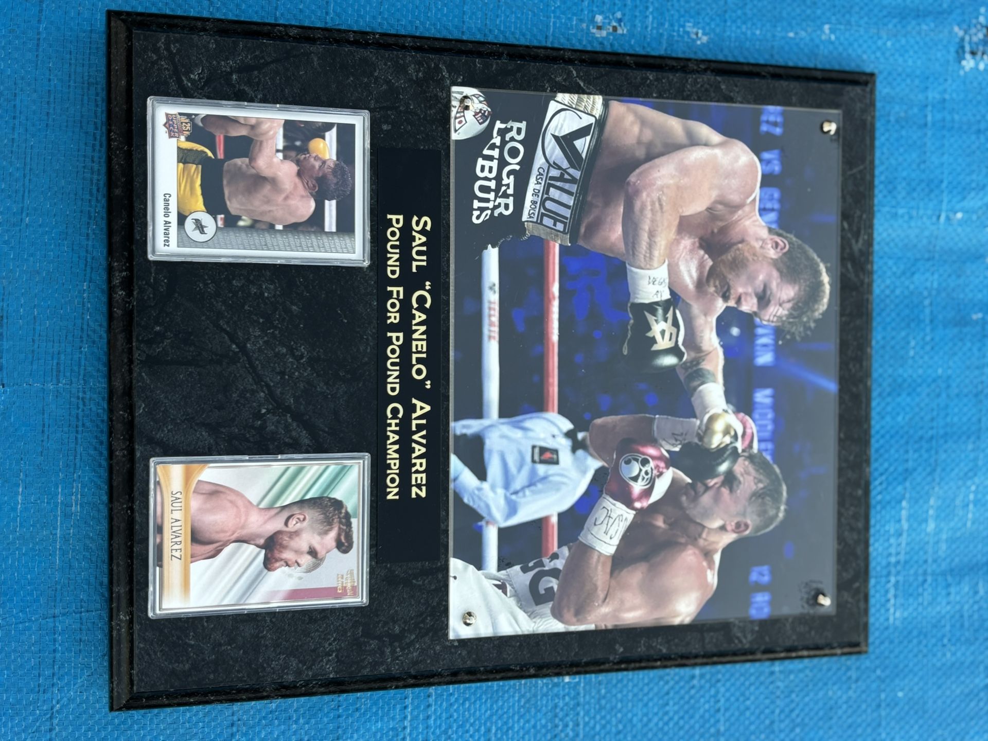 Custom Collectible Sports Memory Plaque And Cards Canelo Alvarez