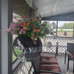 Disco Glass Ball Plant Hanger