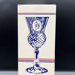 1976 Avon Blue Fostoria Candleholder - Martha 