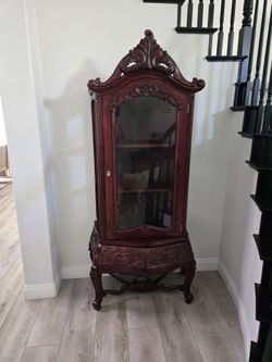 Antique Hutch and Table with Mirror