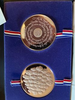 1975 silver & bronze bicentennial medals