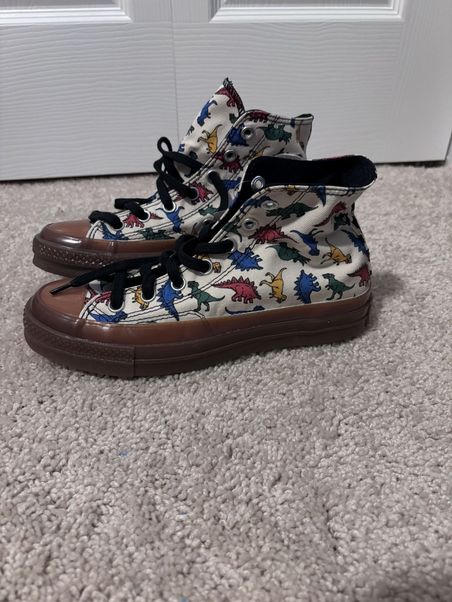 Converse Dinosaur Hi-Top chuck Taylor Multi Color Shoes Sneakers Size 7 Women’s