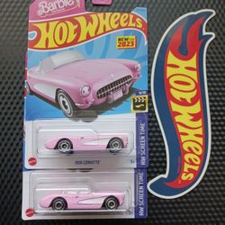 Hot Wheels Mainline The Barbie Movie Vett  1956 Corvette $3 Each 