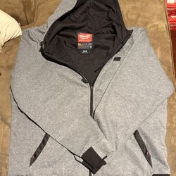 Milwaukee Men's Large M12 12-Volt Lithium-Ion Cordless Gray Heated Jacket Hoodie Kit