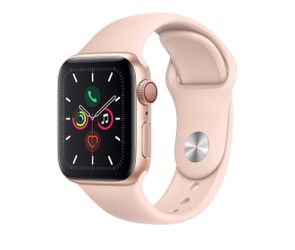 Apple Watch Series 5 (GPS + Cellular, 44MM) - Rose Gold Aluminum Case with Pink Sand Sport Band