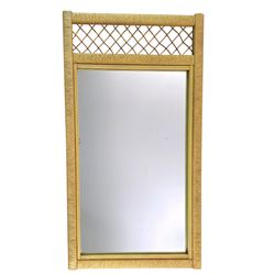 Vintage Henry Link Lexington Rattan Mirror  Pencil Bamboo Top 45"