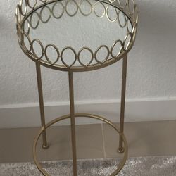 End Table Gold Mirror 