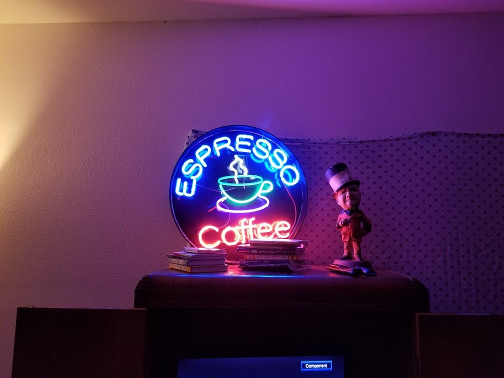 Neon espresso coffee sign