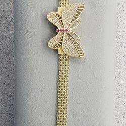 14k Butterfly Bracelet 