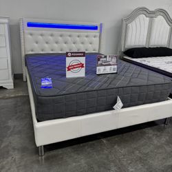 New Queen Bed Frame With Mattress 