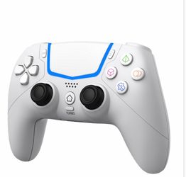 Wireless Controller For PS-5/Pro/Slim/PC,Bluetooth Gaming Controller With Hall Joysticks/LED Channel Light/Turbo/6-Axis Gyro/Dual Vibration/Touchpad/3
