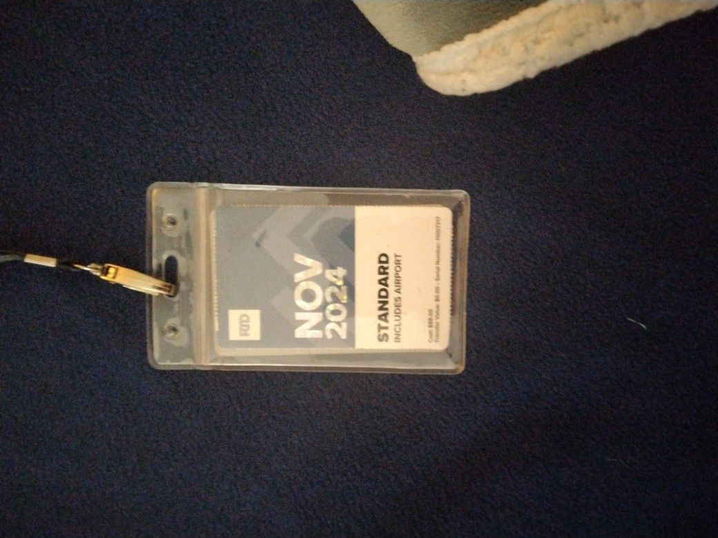 Brand Spanking New RTD STANDARD BUS PASS