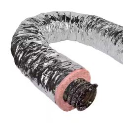 Master Flow 7 in. x 25 ft. Insulated Flexible Duct R6 Silver Jacket@Q1-30