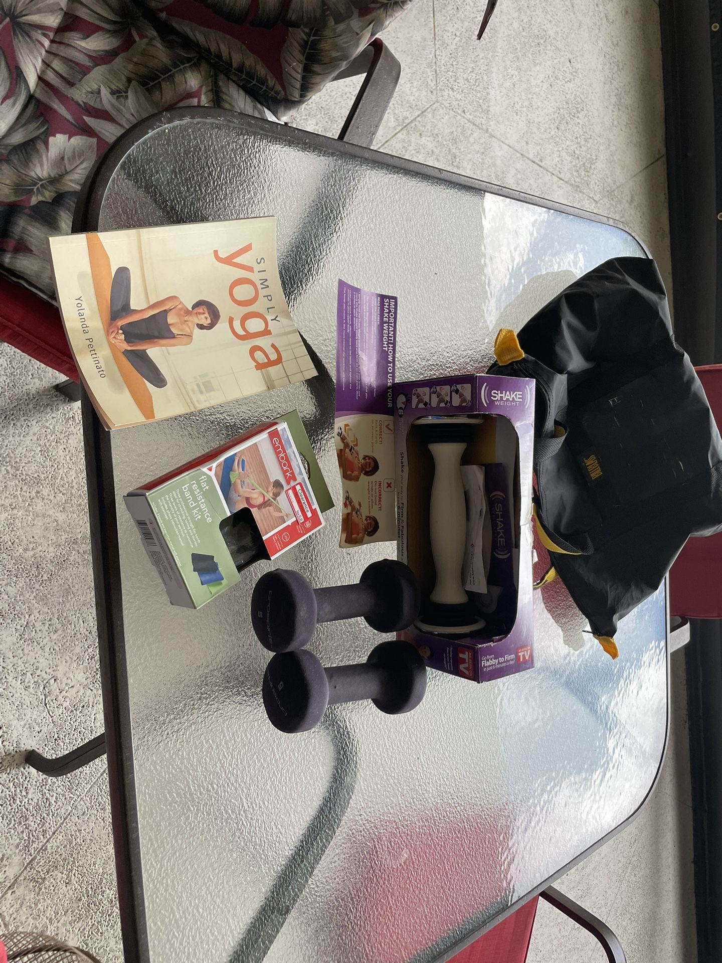 Exercise Equipment Workout Shake Weight Yoga Book Everything For $20