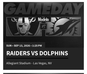 Dolphins vs Raiders