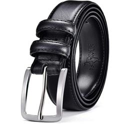 DWTS Men's Black Leather 1 1/8" Golf Dress Belt 36"