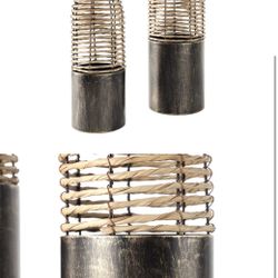 Wicker Tall Decorative Base Set