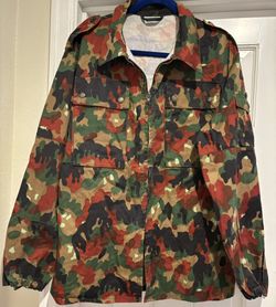 Vintage Swiss Army Alpenflage Camo Jacket, Medium 
