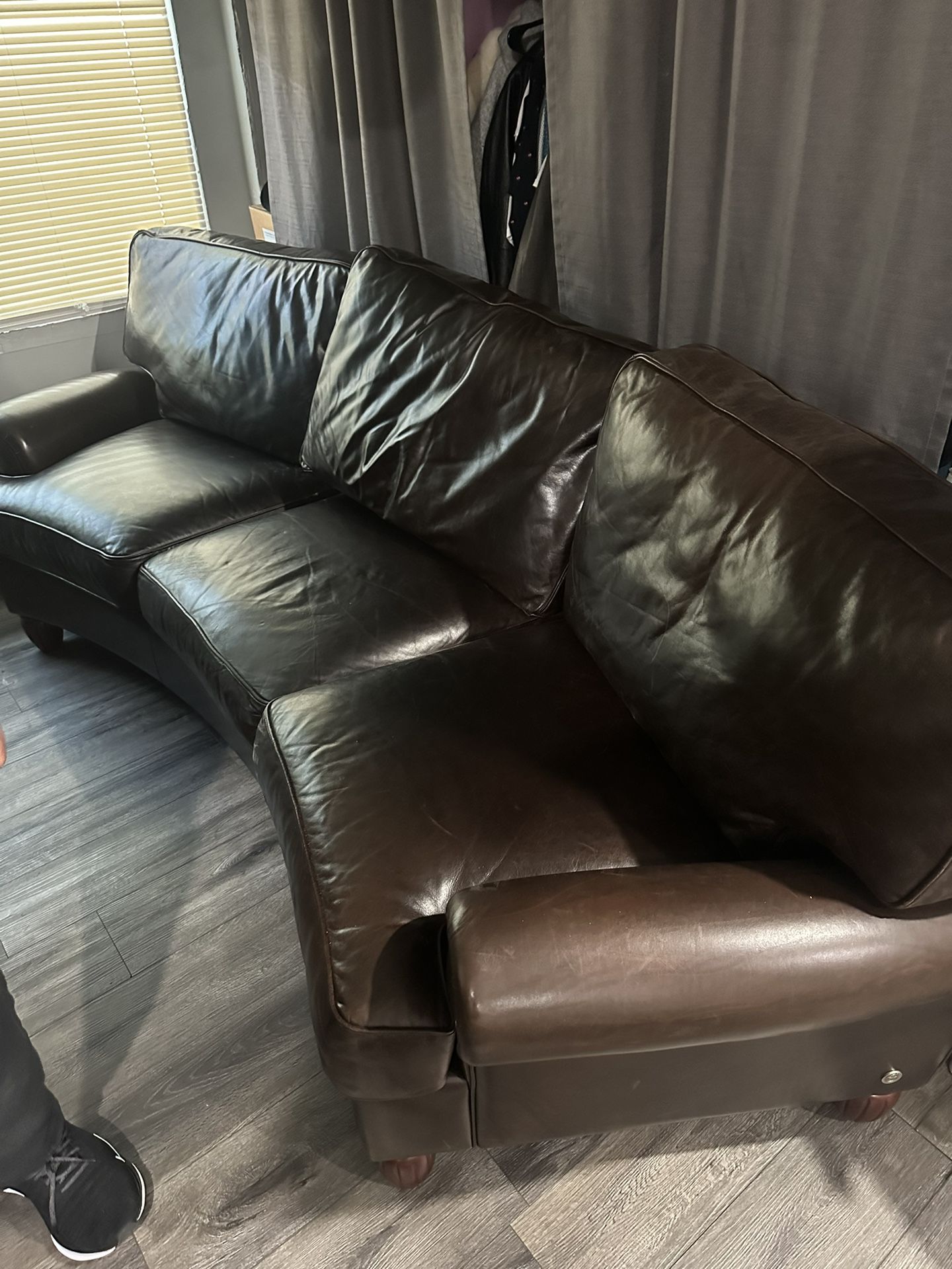 Couch Leather Seat, Brown