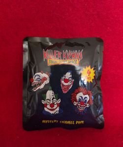 Killer Klowns from Outer Space Mystery Enamel Pins (4-Pack)
This is a sealed mystery blind bag containing a 4-pack set of enamel pins inspired by the 