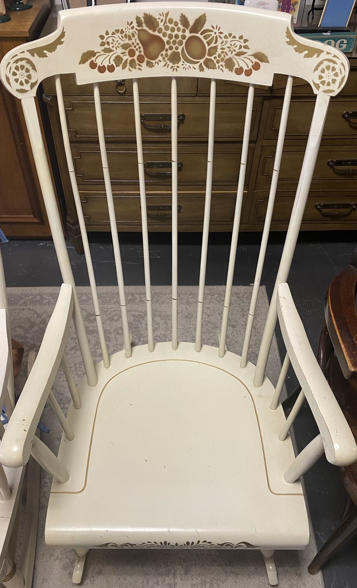 White Rocking chair