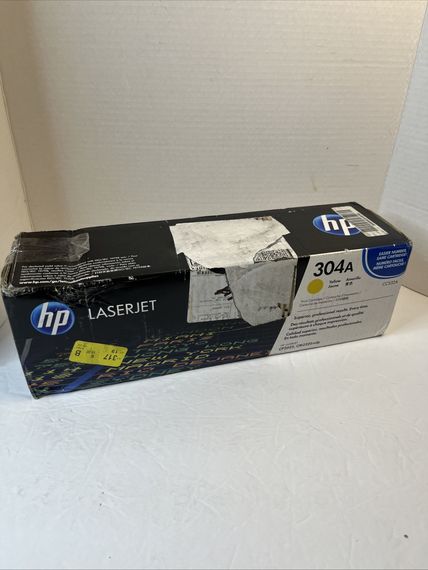 HP 304A Yellow Toner Cartridge CC532A NEW  Open Box