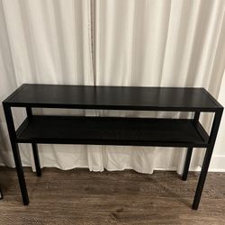 Black Warwick Narrow Console Table from Threshold