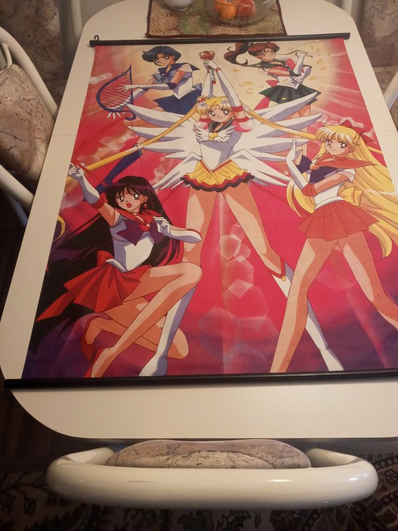 1990s Vintage Sailor Moon scroll