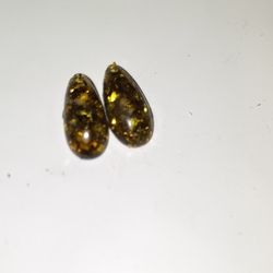 Gold Flaked Mustard Seed Earrings