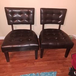 2 Leather Chairs