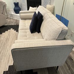 Grey/Cream Colored Sofa - Ashley Furniture 