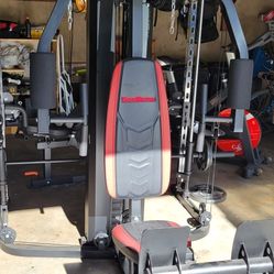 Sunhome Home Gym + Bench + Sunny Spin Bike 