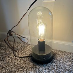 Glass Cloche Accent Table Lamp